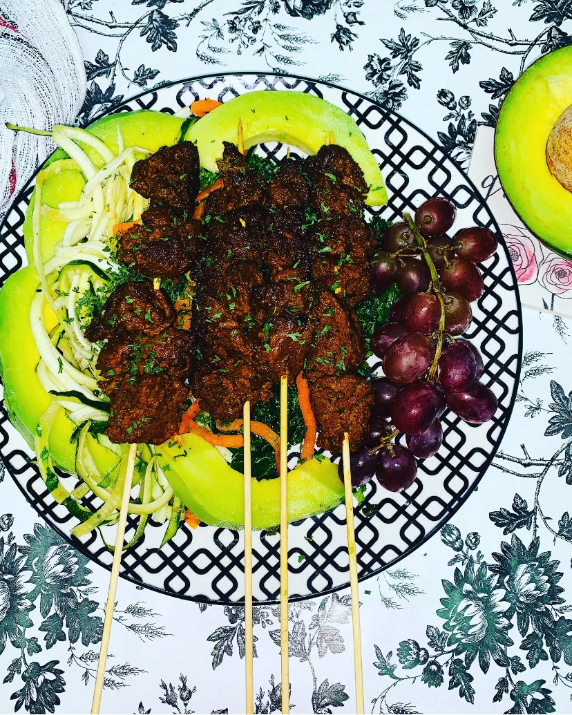 Spicy Creole Seitan Kebabs