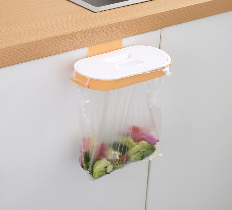 Trash bag holder towel rack