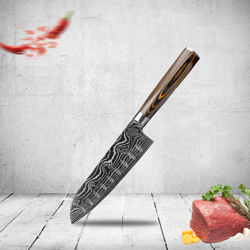 Laser Pattern Knife Fruit Knife Chef Knife Slicing Knife