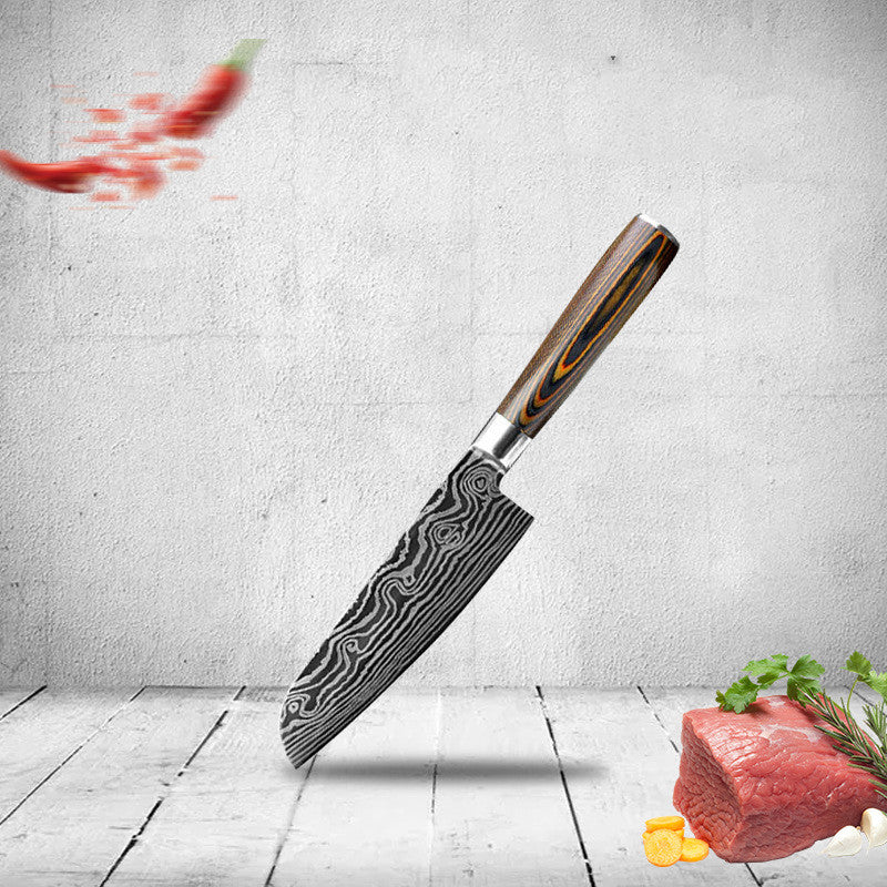 Laser Pattern Knife Fruit Knife Chef Knife Slicing Knife