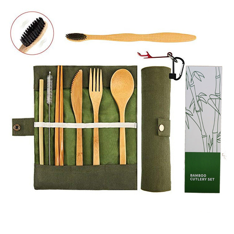 Bamboo straw set