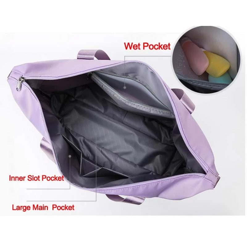 Foldable Storage Travel Bag Waterproof Large Capacity Gym Fitness Bag Weekender