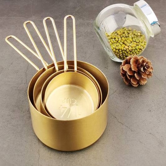 Stainless Steel Measuring Cup Gold DIY Tool