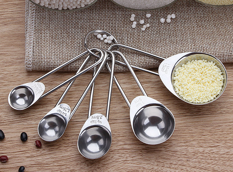 Baking Tool Stainless Steel Measuring Measuring Spoon 5-piece Set