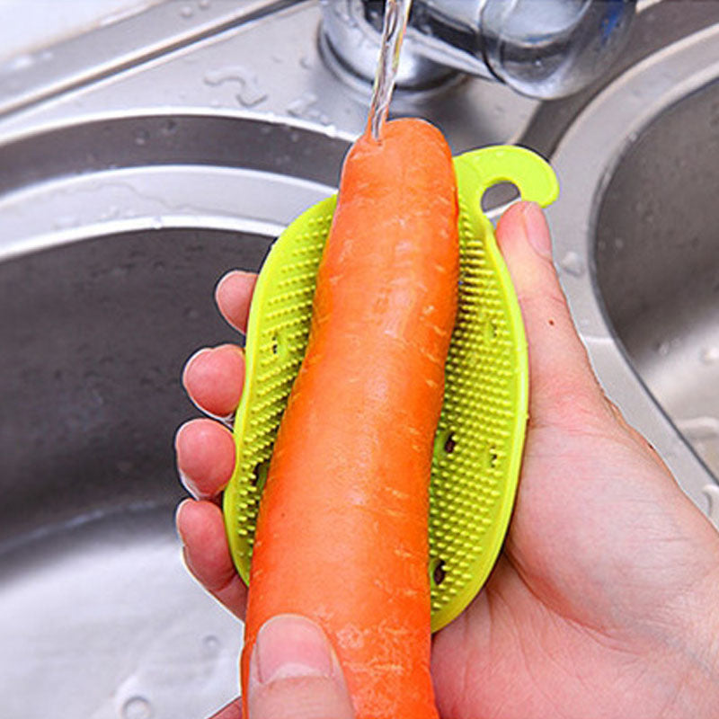 Vegetable and fruit brush cleaning artifact