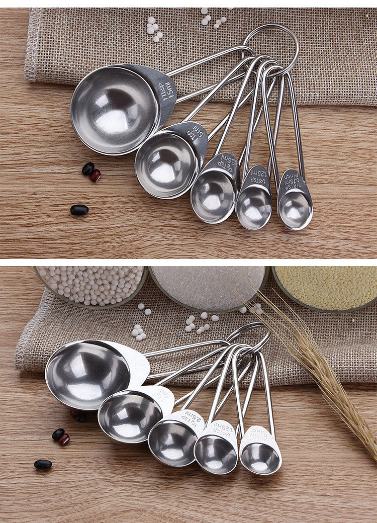 Baking Tool Stainless Steel Measuring Measuring Spoon 5-piece Set