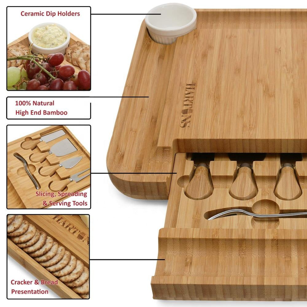 Chopping Board with knife and fork set