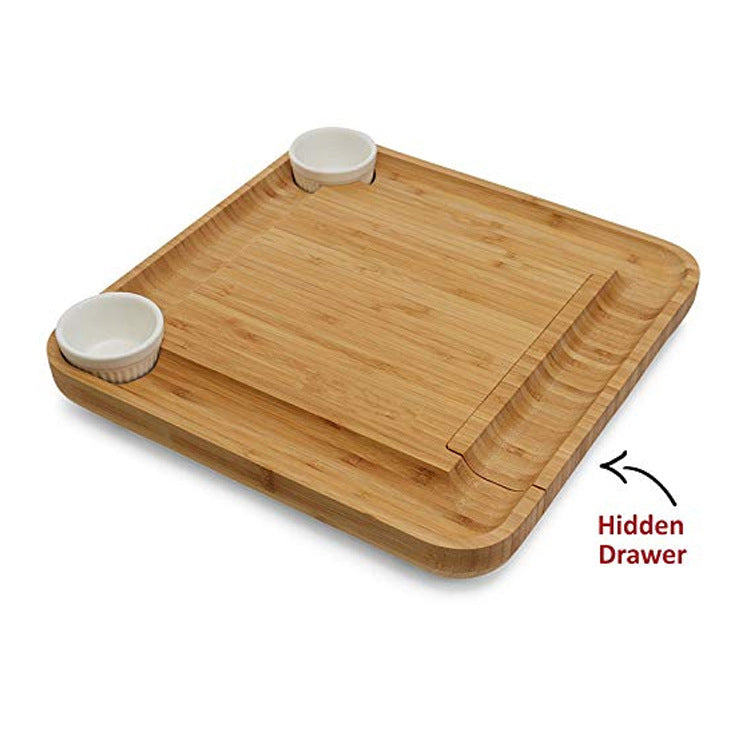 Chopping Board with knife and fork set