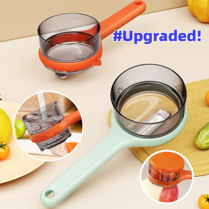 Kitchen Multi-Functional Peeler With Bucket Storage Scratcher Fruit Peeling